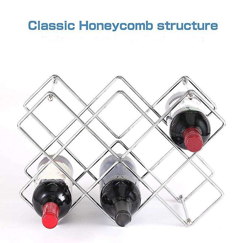 Countertop Wine Rack, Bottle Rack, Wine Rack, Bottle Rack, Silver