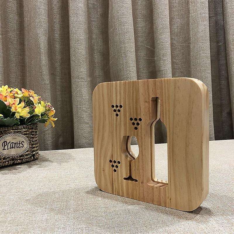 Reactive Led Wood Night Light A Cup Of Coffee Tea Style Fashion