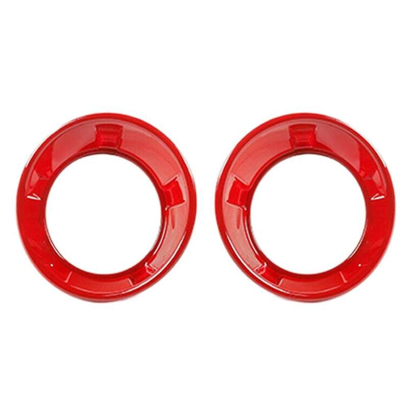 Red Abs Front Fog Light Lamp Cover Decorative Trim for Chevrolet