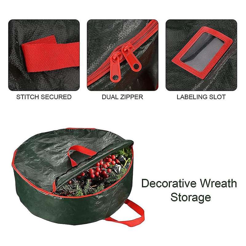 2pcs Santa Bag Direct Suspend Wreath Waterproof Storage Bag 24 Inch