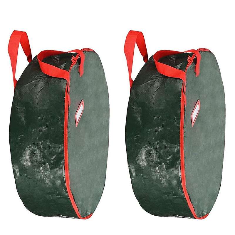 2pcs Santa Bag Direct Suspend Wreath Waterproof Storage Bag 24 Inch