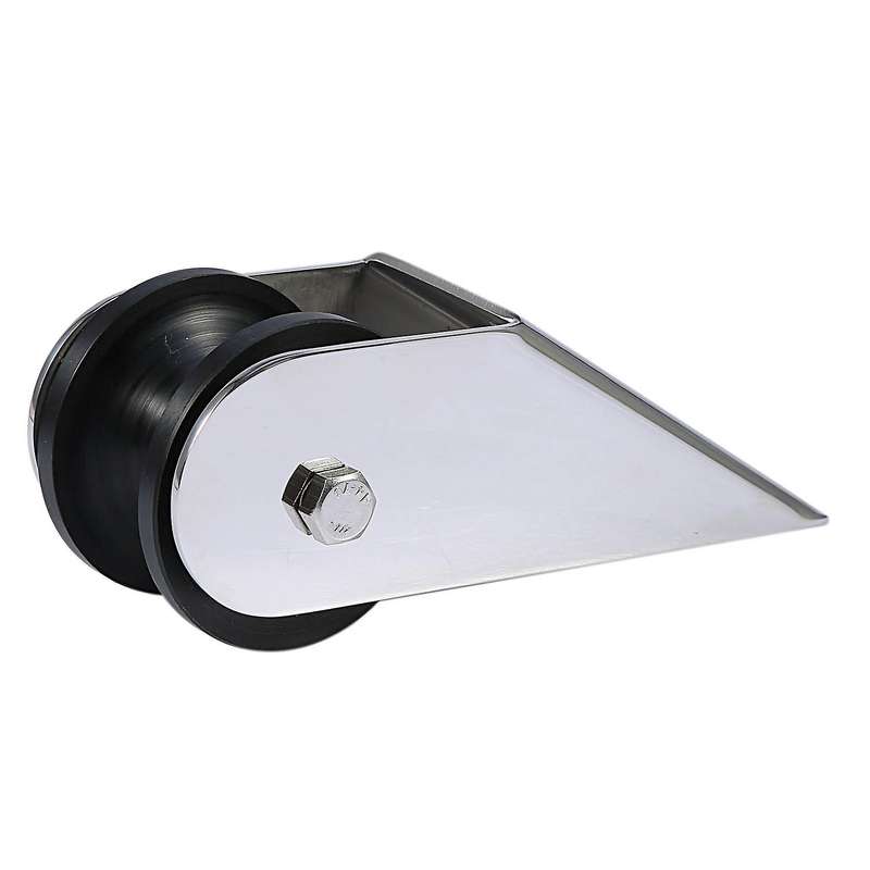Marine Stainless Steel Boat Bow Anchor Roller Bracket Rollers(black)