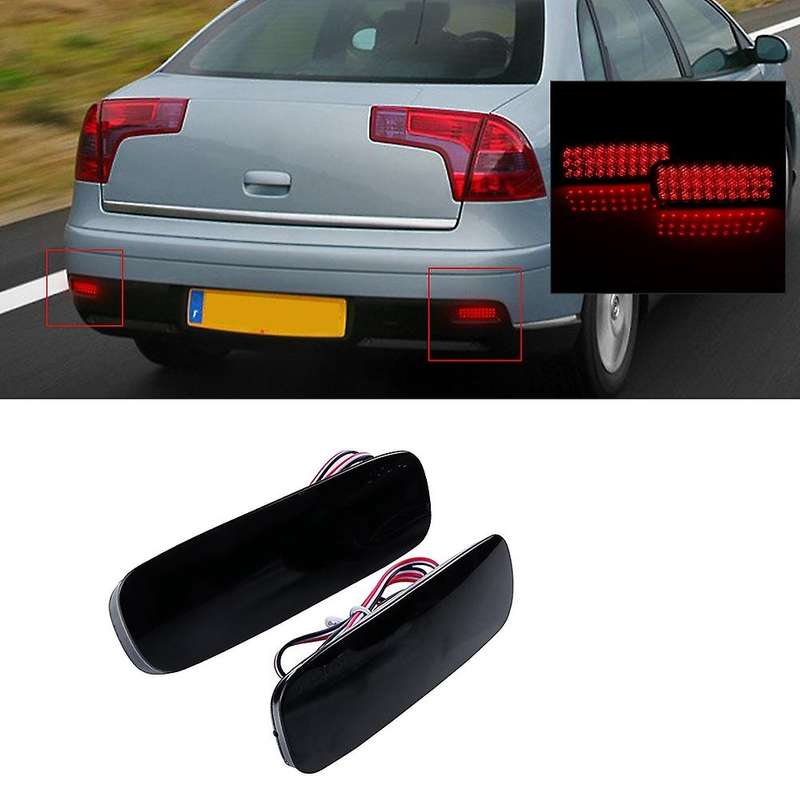 2x Led Rear Bumper Reflector Light for Citroen C1 C5