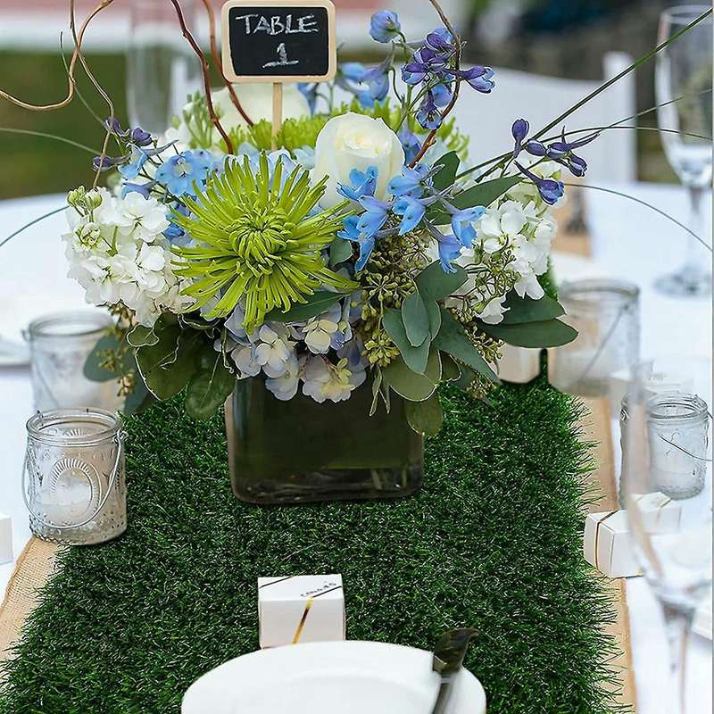 12 X 72 Inch, Green Artificial Tabletop Decor for Wedding, Birthday