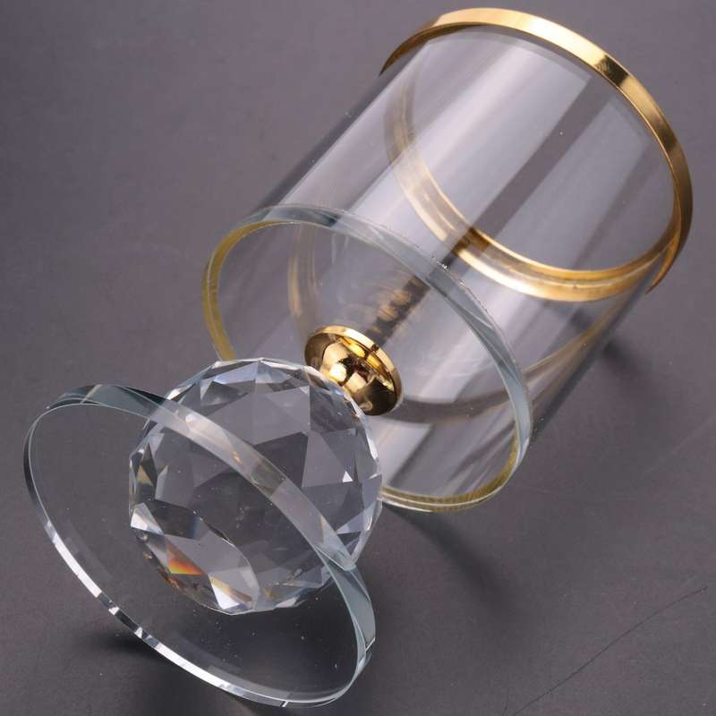 Crystal Pillar Candle Holder Glass Candle Holder Tealight Holder S