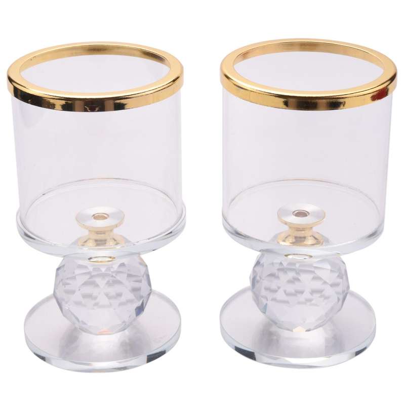Crystal Pillar Candle Holder Glass Candle Holder Tealight Holder S