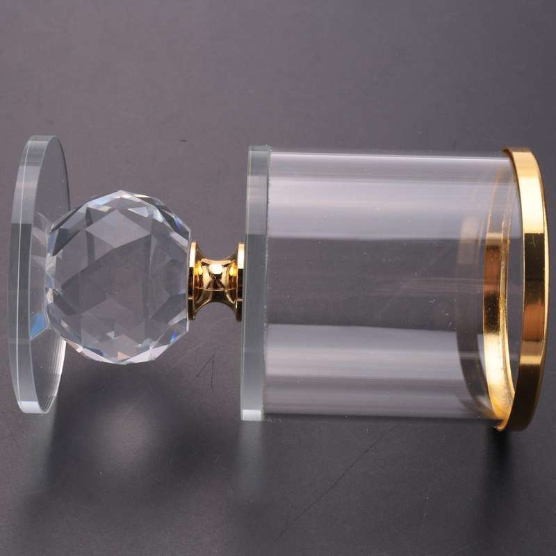 Crystal Pillar Candle Holder Glass Candle Holder Tealight Holder S