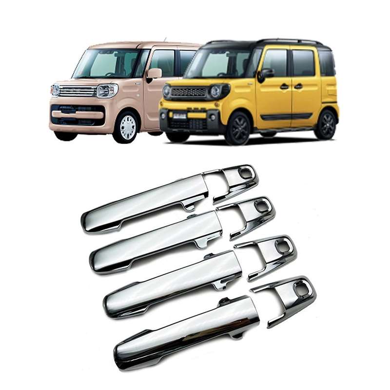 For Suzuki Spacia Gear Mk532 Car Carbon Fiber Door Handle Cover Trim