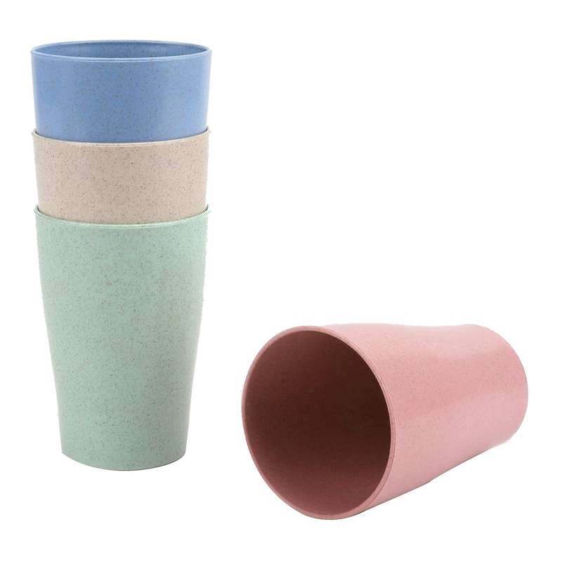 16 Pack Wheat Straw Drinking Cups,for Kids Adult