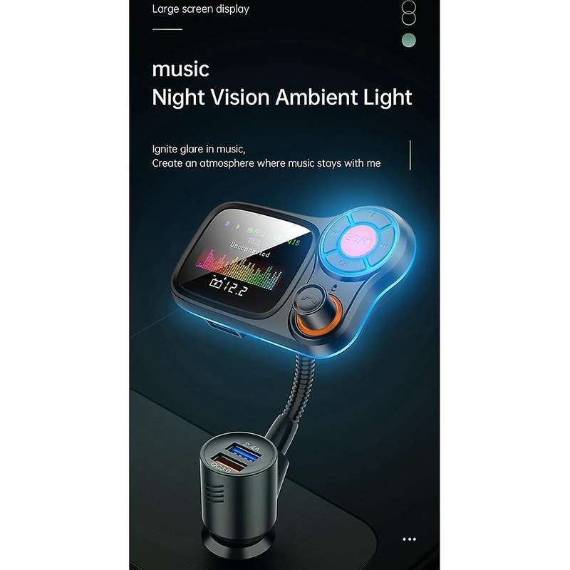 T831 Fm Transmitter Car Charger Bluetooth 5.0 Music Mp3 Player