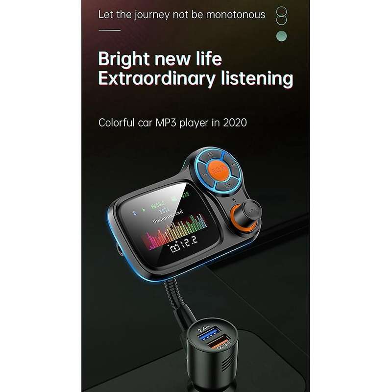 T831 Fm Transmitter Car Charger Bluetooth 5.0 Music Mp3 Player