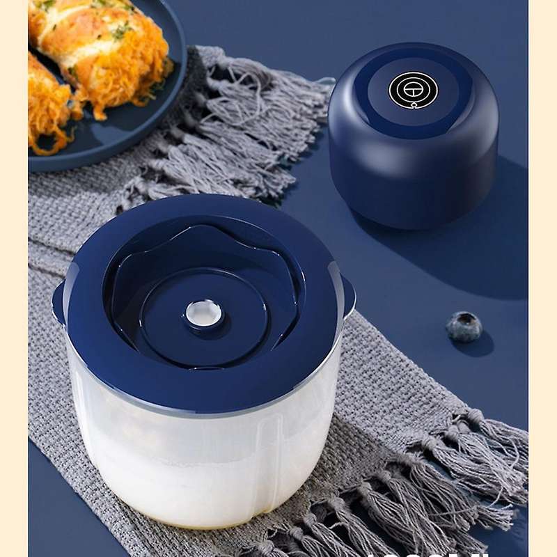2 In 1 Electric Whisk and Garlic Pounder Cup Kit Food Chopper (white)