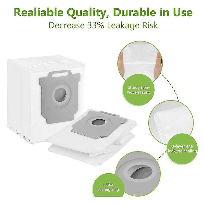 10 Pack Vacuum Bags Compatible Replacement for Irobot Roomba I3,i4,i6