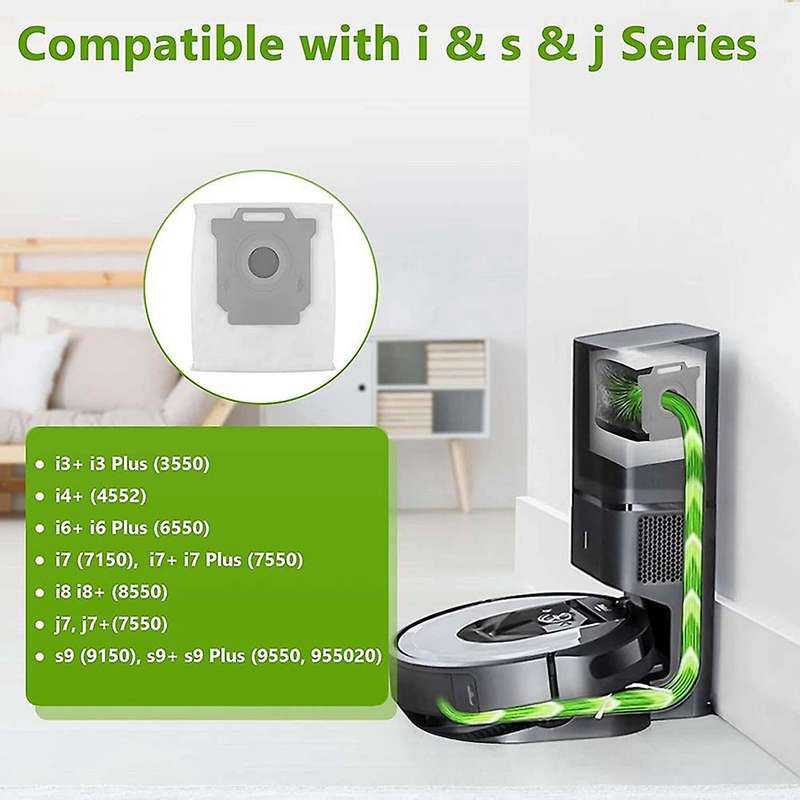 10 Pack Vacuum Bags Compatible Replacement for Irobot Roomba I3,i4,i6