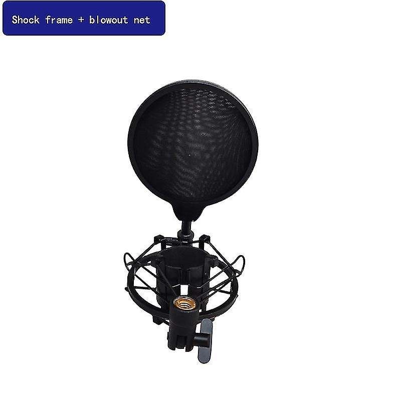 Microphone Holder with Windshield Shock Mount Non Slip Mic Bracket