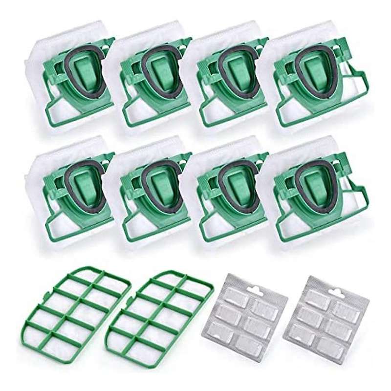 For Vk200 Fp200 Parts 8 Vk200 Bags+2 Hepa Filters+12 Fragrances