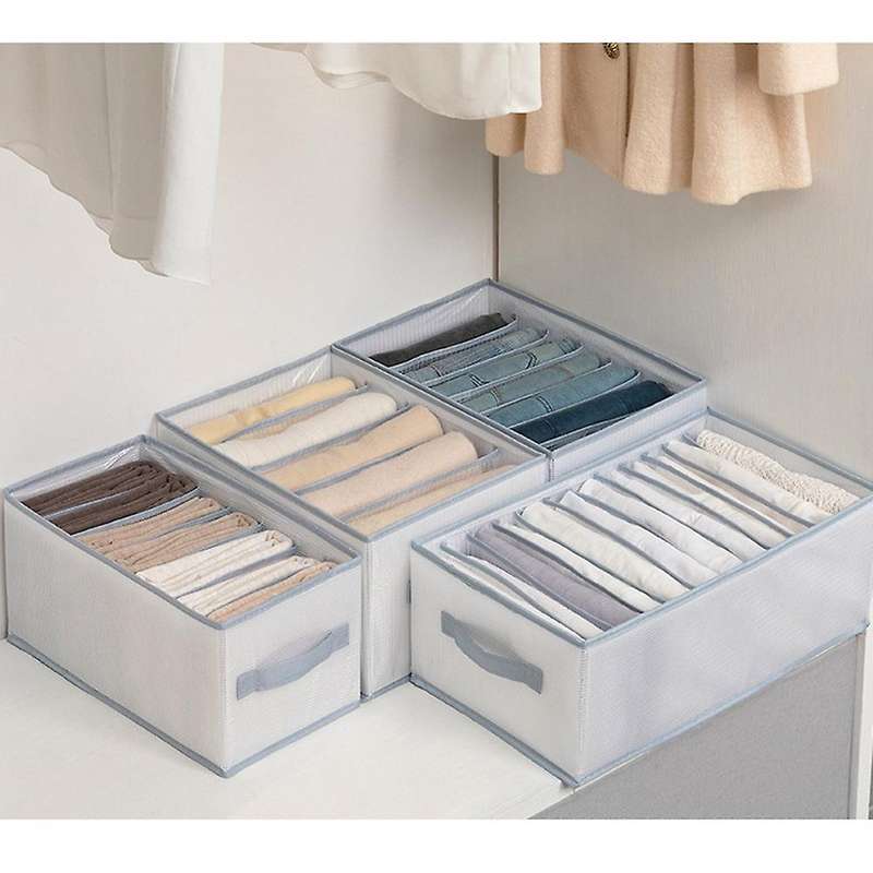 4pcs Wardrobe Clothes Organizer, Leggings Compartment Storage Box