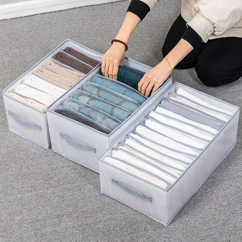 4pcs Wardrobe Clothes Organizer, Leggings Compartment Storage Box