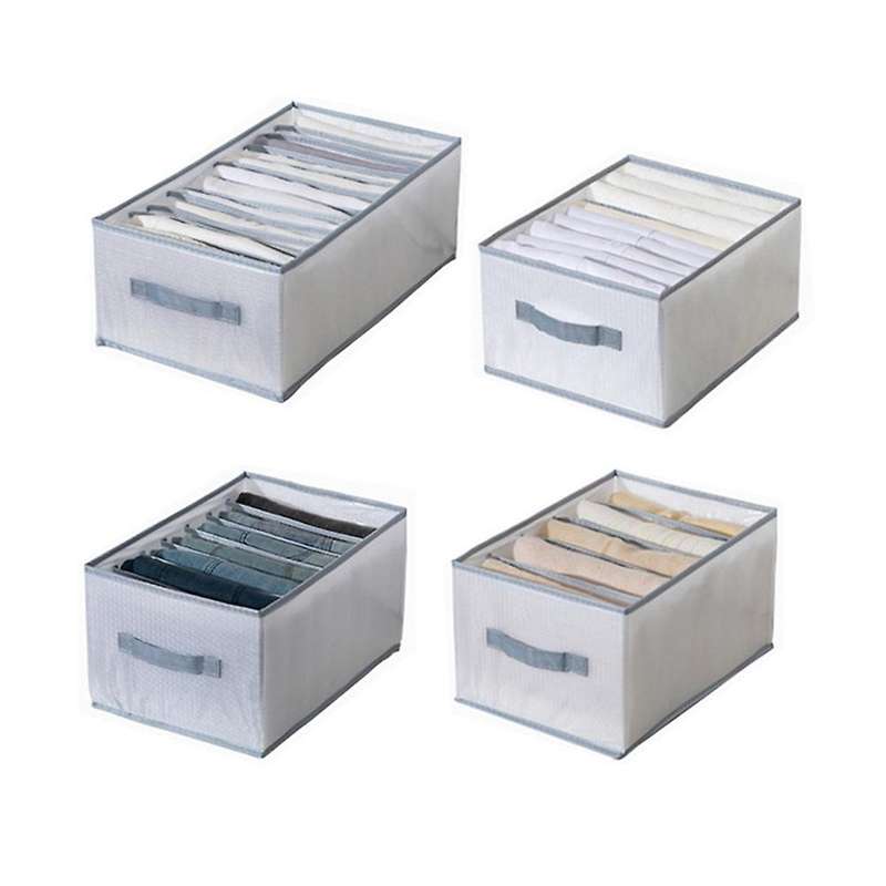 4pcs Wardrobe Clothes Organizer, Leggings Compartment Storage Box