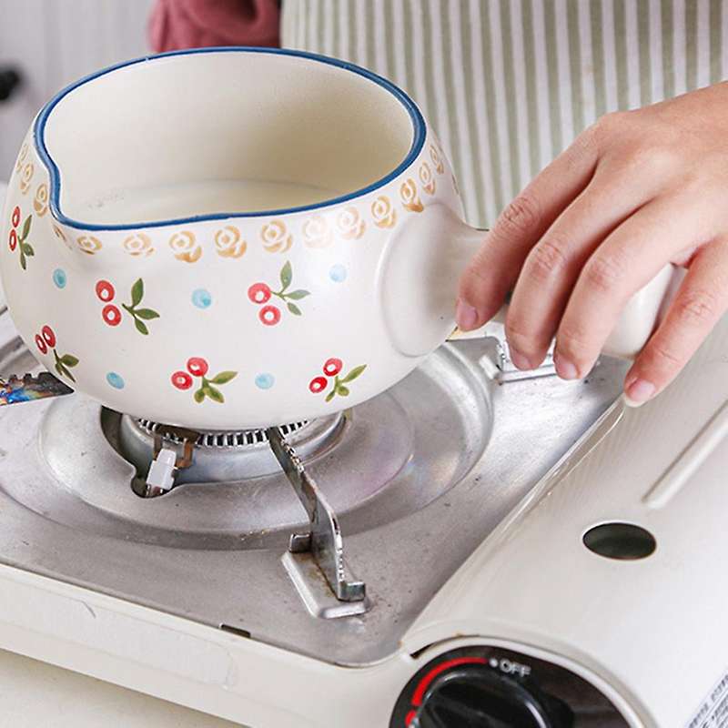 Milk Pot Butter Warmer Pot Microwave Cooking Pot Cherry