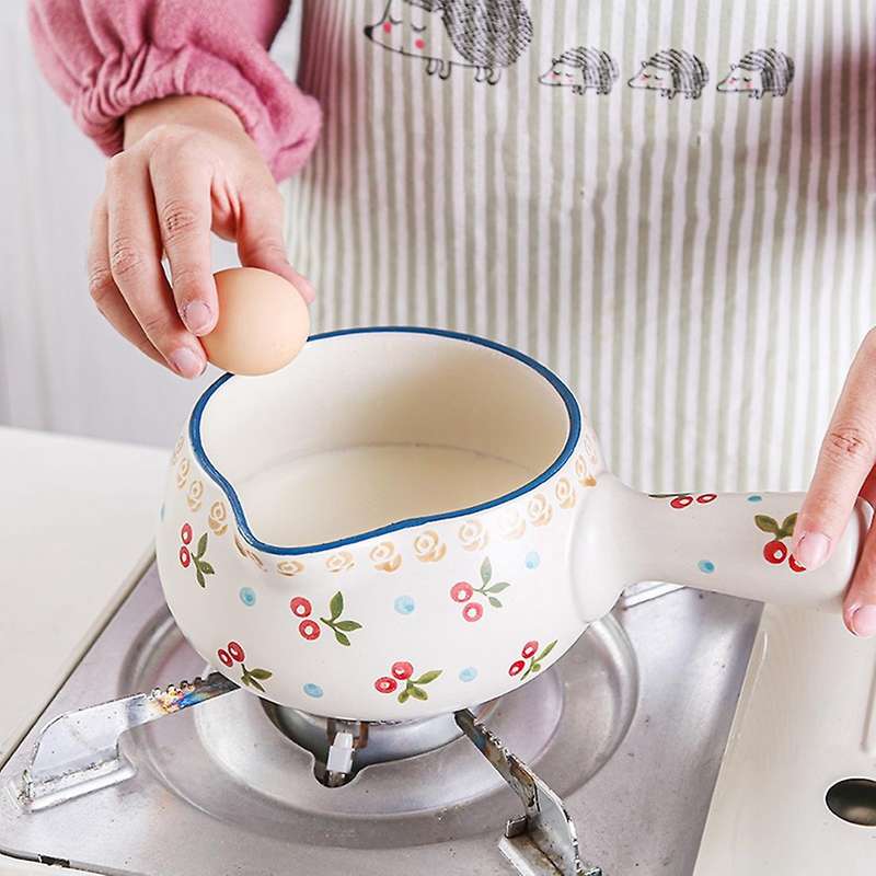 Milk Pot Butter Warmer Pot Microwave Cooking Pot Cherry
