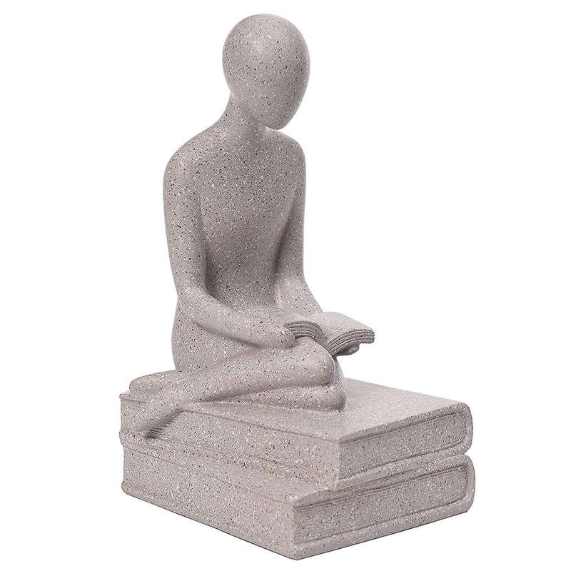 Modern Statue Decorate Abstract Art Resin Sculpture Simple Gray
