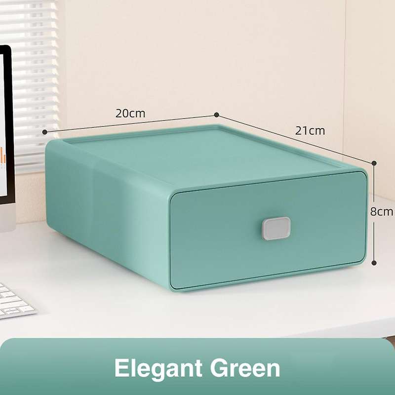 Colorful Desktop Stackable Storage Drawer Office Supplies Box 4