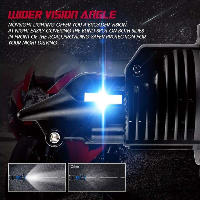 Novsight Motorcycle Headlight H4 Led 6000lm 6500k 35w Moped Hi-lo