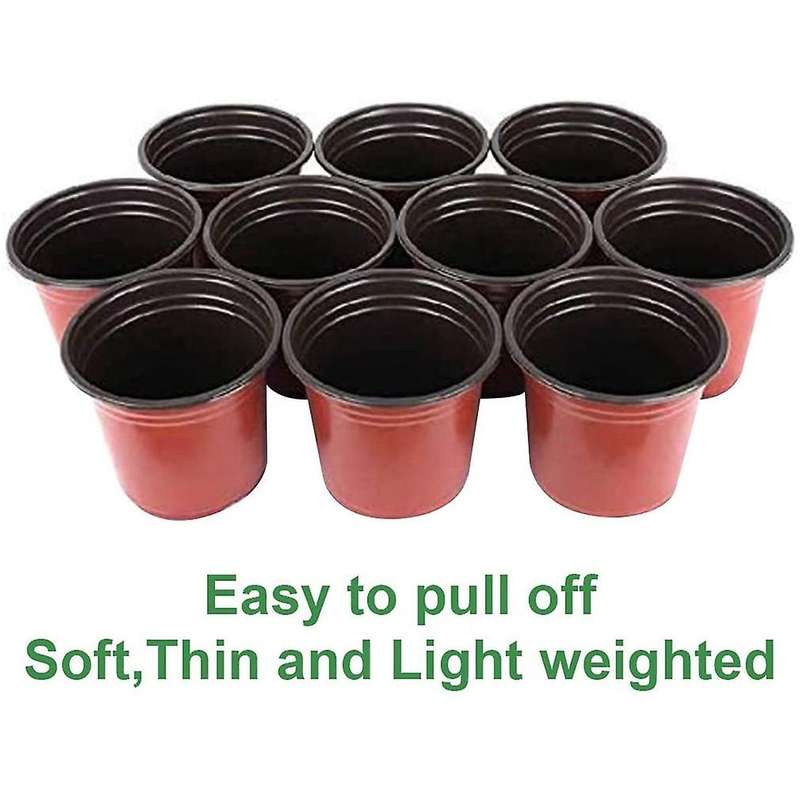 Seed Pots,130 Pcs Succulent Nursery Pots 10 Cm for Gardener Brick Red