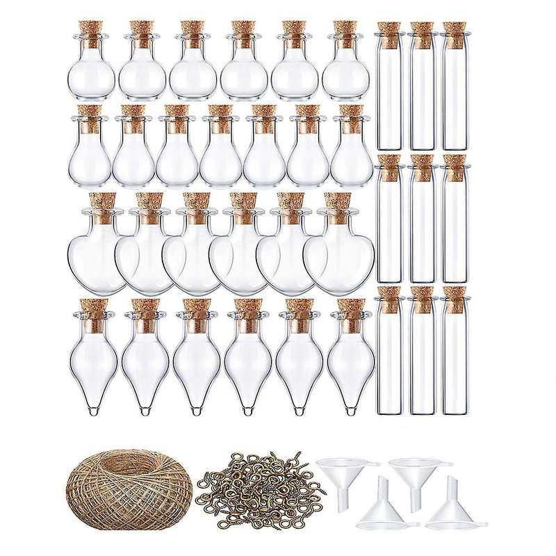 Transparent Wishing Bottle Pendant Glass Bottle Mini Wish Bottle