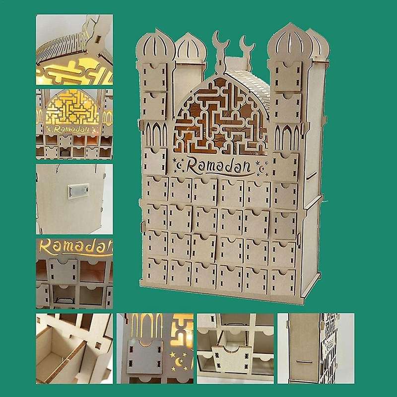 Ramadan Advent Calendar, Wooden Reusable Advent Calendar