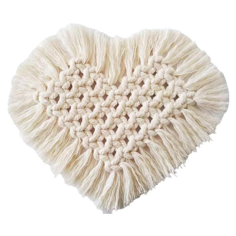 Love Cotton Coasters Placemat Non-slip Handmade Cup Mat for Table