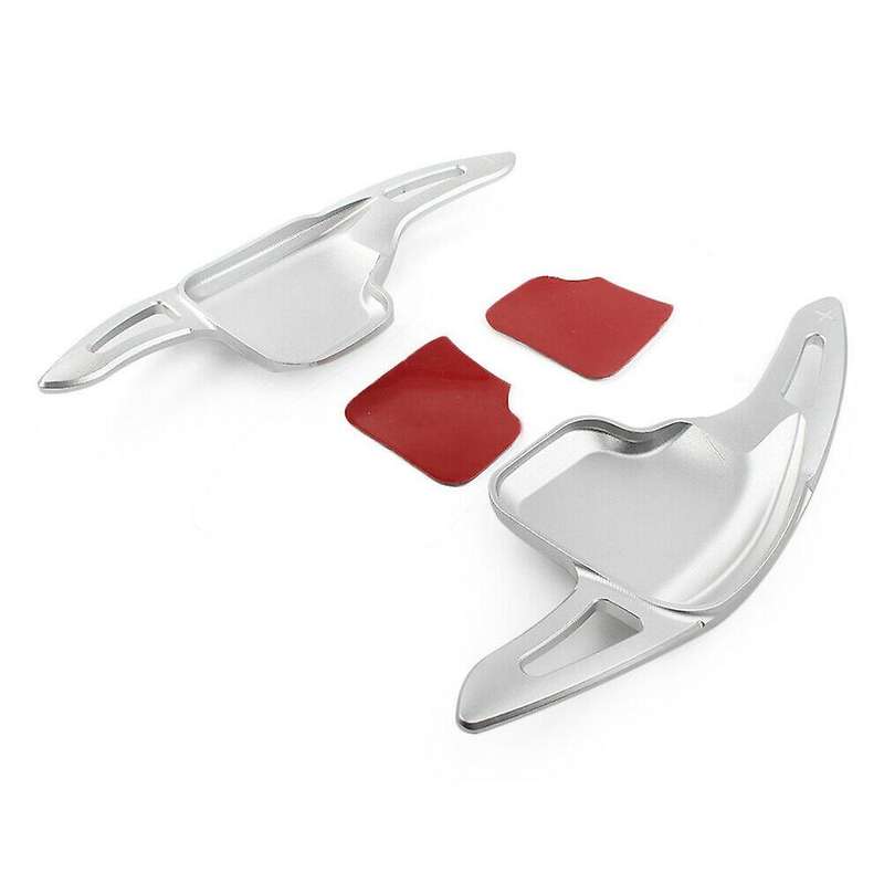 1 Pair Gear Shift Steering Wheel Silver Paddle For-bmw 2 3 4 5 6 7