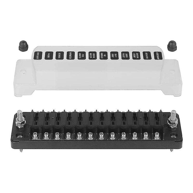Fuse Box 12-way Independent Poles Long Non-lighted Fuse Box
