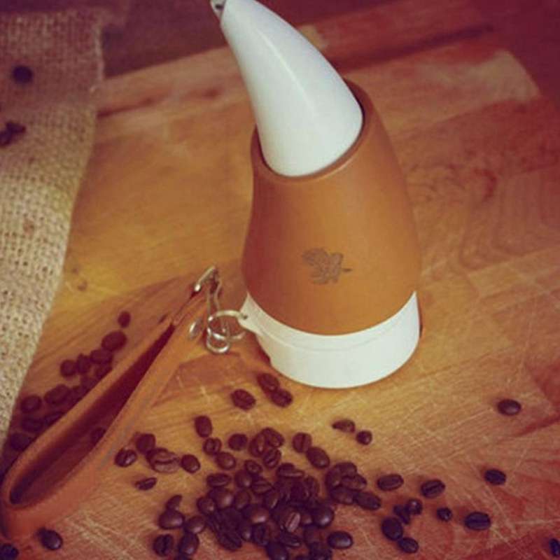 Goat Horns Mug 230ml Stainless Steel Vacuum Cup with Rope-white