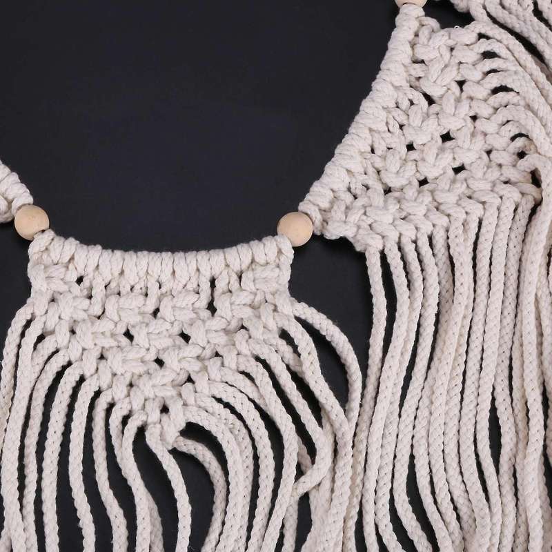Macrame Woven Wall Hanging Curtain Fringe Bohemian Wall Decor Party