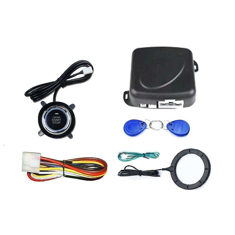 Car Ignition Switch 12v Rfid Keyless Entry Starter Alarm System Kit
