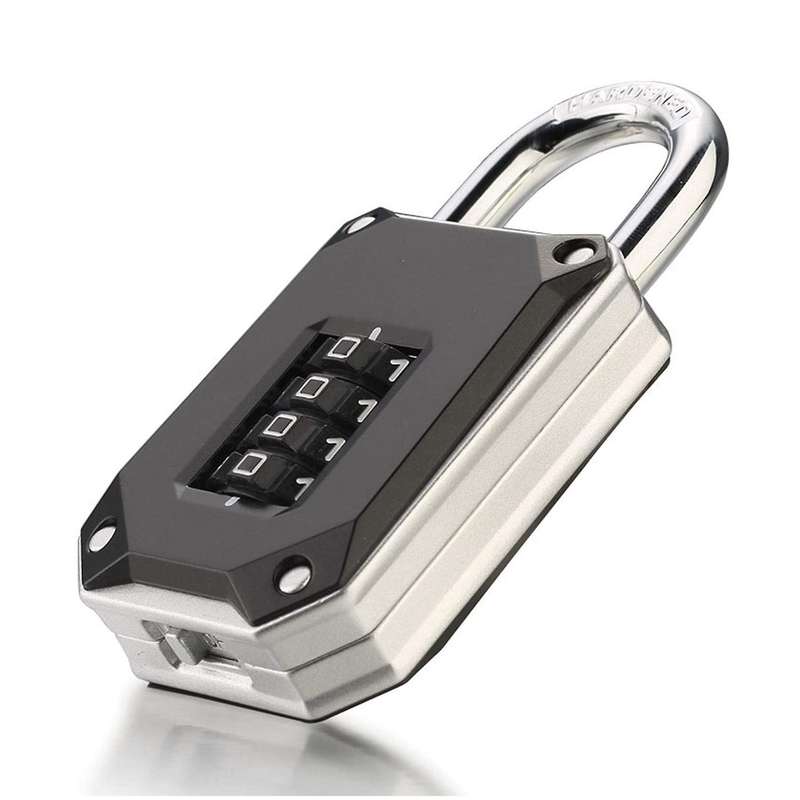2 Pcs Combination Lock 4 Digit Combination Padlock Long and Short