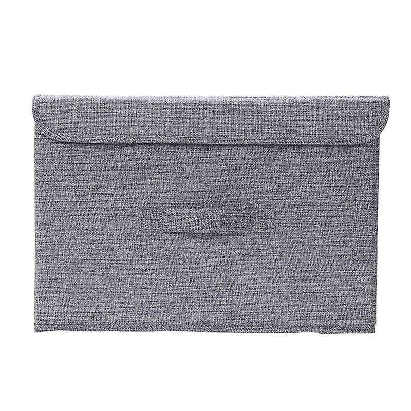3x Cotton Linen Fabric Folding Cd Storage Boxes Foldable Bins Toys
