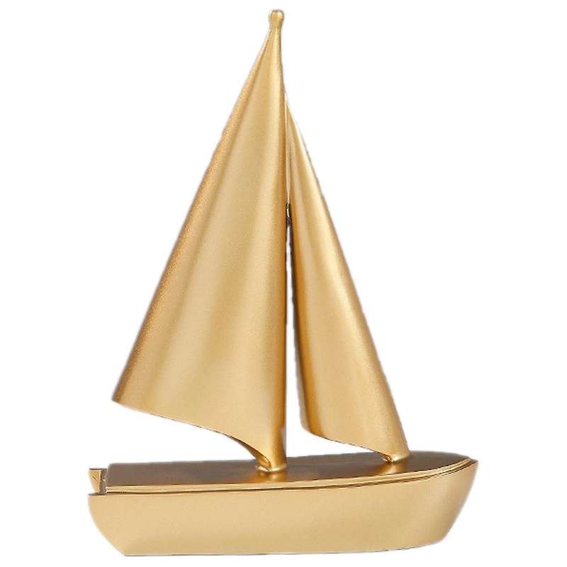Creative Ins Light Luxury Sailing Resin Decorations, Gold