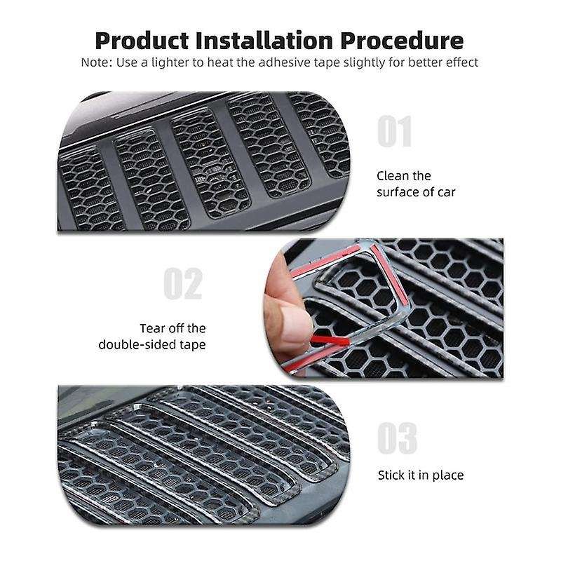 Hood Vents Cover Trim for Jeep Wrangler Jl 2018-2022 (carbon Fiber)