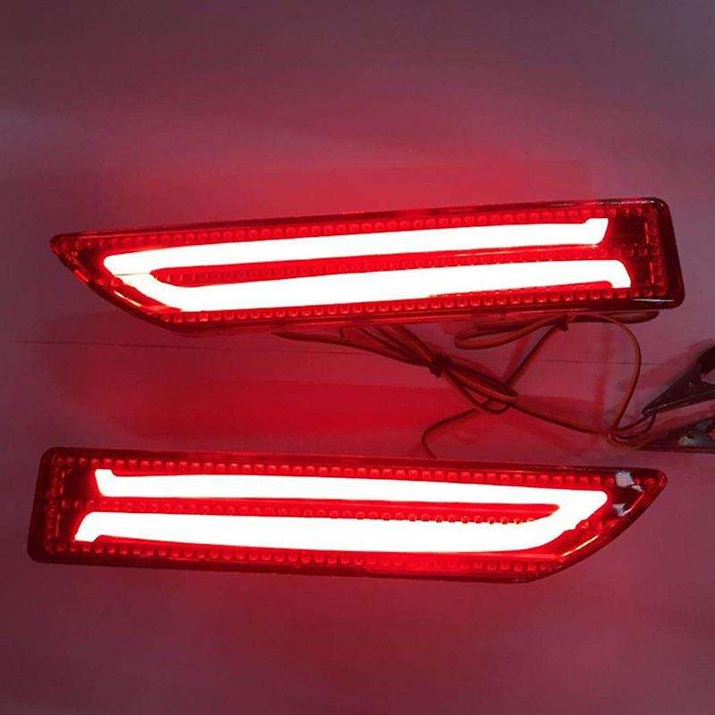 Car Rear Bumper Light Guide Strip with Driving Brake Dual Function