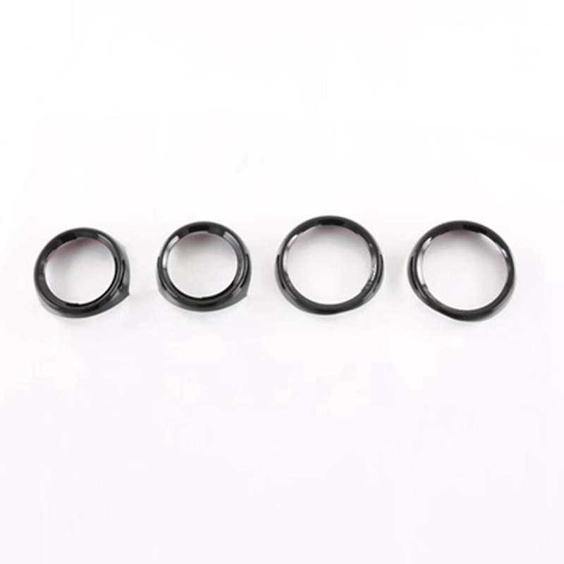 4pcs Glossy Black Interior Mouldings Inner Door Handle Bowl Panel