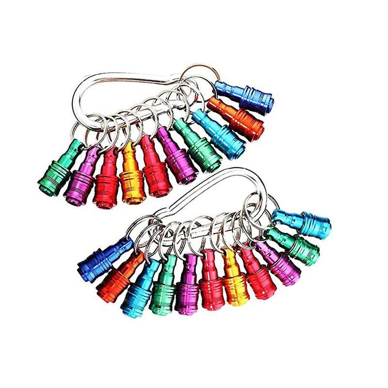 21pcs 1/4 Inch Hex Shank Keychain Extension Bar Screwdriver Bits