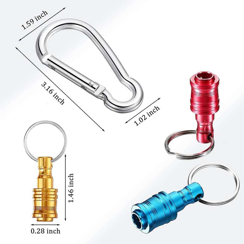 21pcs 1/4 Inch Hex Shank Keychain Extension Bar Screwdriver Bits