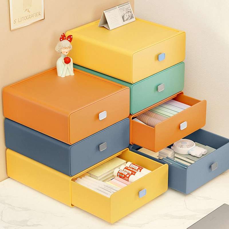 Colorful Desktop Storage Box Cabinet Rack Kabinet Drawer Organizer D