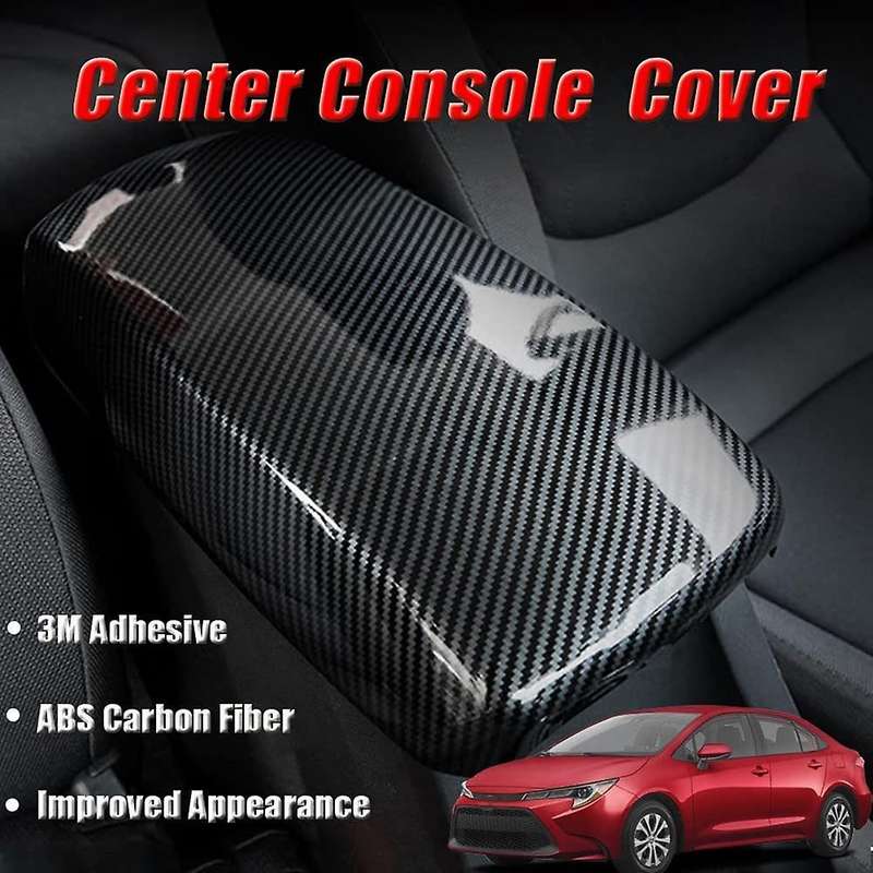 For Toyota Corolla 2019-2022 Car Carbon Fiber Armrest Box Pad Cover