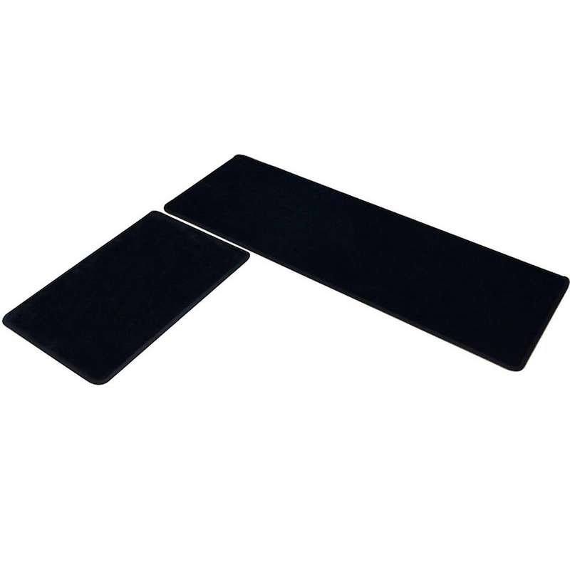Pure Color Household Absorbent Kitchen Floor Mats Black