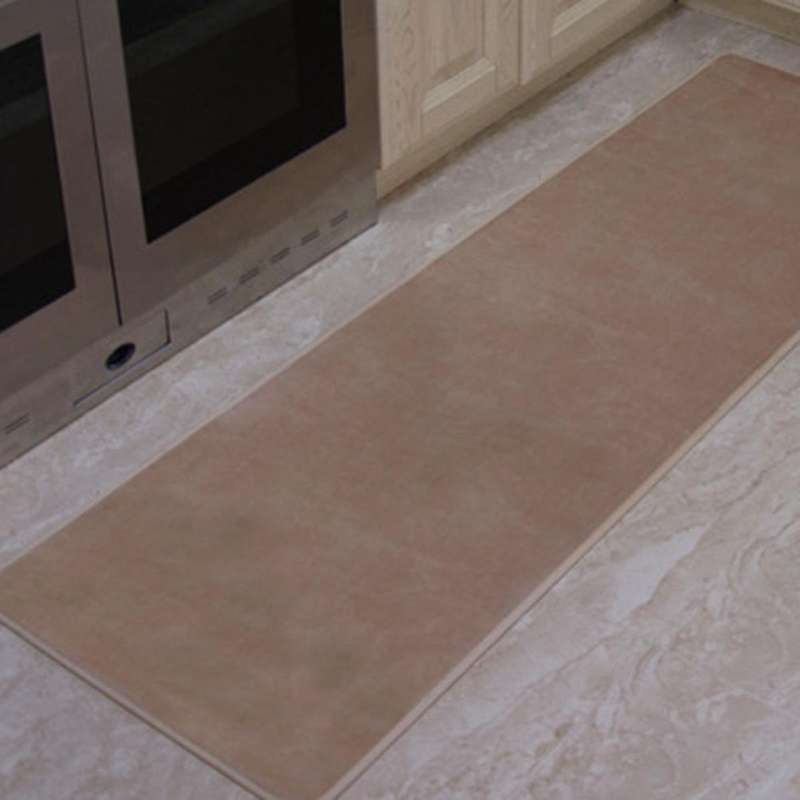 Pure Color Household Absorbent Kitchen Floor Mats Black
