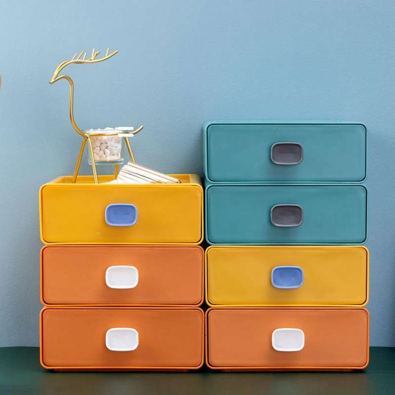 Colorful Desktop Storage Box Cabinet Rack Kabinet Drawer Organizer B